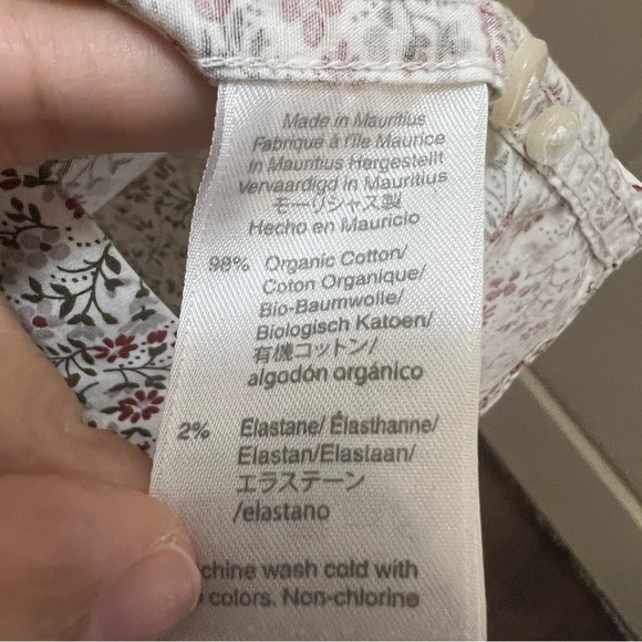 J. Crew Classic Secret Wash stretch cotton poplin shirt Large Floral Button Down - Picture 5 of 8